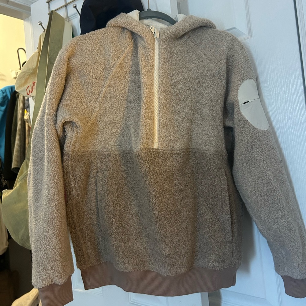Outdoor Voices Cream Sherpa Pullover